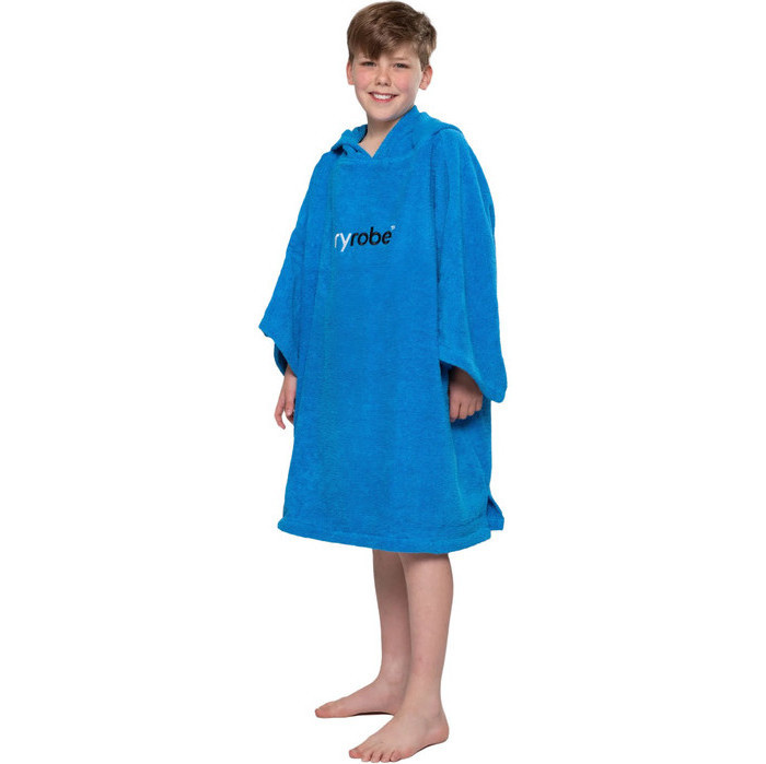 2024 Dryrobe Junior Handdoek Met Capuchon Van Organisch Katoen Robe V3 V3OCT - Wisselgeld Cobalt Blue